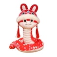 thumbnail image 1 of Juguete de peluche del año de la serpiente, peluche de serpiente, decoración creativa decorativa, serpiente abrazando rojo, 1 of 9