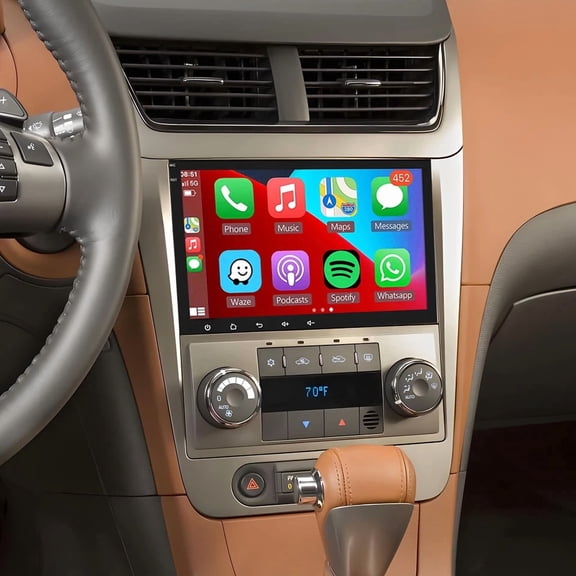 4 64GB Android 14 Car Stereo For Chevrolet Malibu 2008 2009 2010 2011 2012, 8in Touchscreen with Built-in CarPlay & Android Auto, Complete with Backup Camera & GPS Navigation