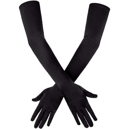 Gants Longs En Satin Jusqu'aux Coudes Pour Mariée Années 1920 - Élégants Pour Opéra, Soirée, Danse Et Bal De Fin D'Année