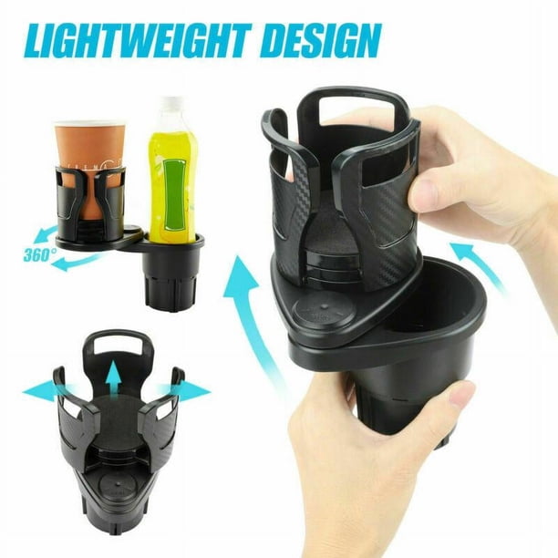 Adaptador de soporte para taza de coche, extensor de montaje en taza funciones con Base ajustable giratoria de 360 degree