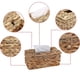 thumbnail image 3 of Caja de pañuelos de ratán marrón y caja de pañuelos nórdicos caja de almacenamiento de servilletas baño sala de estar oficina comedor artesanía rectangular grande, 3 of 5