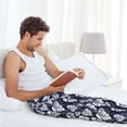 thumbnail image 5 of KLL Mens Pajama Pants for Men,Mens Lounge Pants,Funny Gifts for Men,Men's Pajama Bottoms-White Leaves, 5 of 5