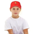 thumbnail image 5 of DALIX Sabertooth Tiger Kids Hat Boys Girls Baseball Cap in Red, 5 of 5