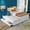 White, variant on Newest Twin Size Platform Bed with Storage LED Headboard, Twin Size Trundle and 3 Drawers, White