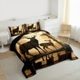 thumbnail image 3 of Feelyou Rustic Farmhouse Moose Bedding Comforter Set, Deer Elk Wildlife Twin Comforter Sets, Woodland Animal Hunting Reversible Bedding Set, Ultra Soft Bedroom Decor, 2 Pieces, 3 of 8