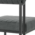 thumbnail image 5 of Anastasia Dining Chair with Matte Black Iron and Anchor Gray Fabric - Set of 2, 5 of 13