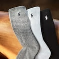 thumbnail image 3 of POLO RALPH LAUREN Men's Classic Sport Solid Socks 6 Pair Pack - Cushioned Cotton Comfort, Gray Heather Assorted, 6-12.5, 3 of 3
