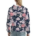 thumbnail image 7 of Sikiie Rose Flowers Women's Casual Hoodies Long Sleeve Lightweight Pullover Tops Loose Sweatshirt-XX-Large, 7 of 7