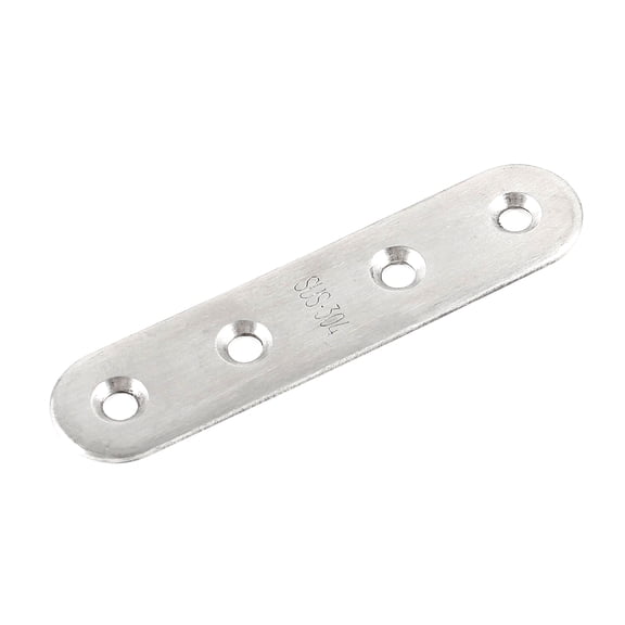 SUS-304 4 Holes Flat Corner Brace Bracket Connector 80x17x2mm for Furniture