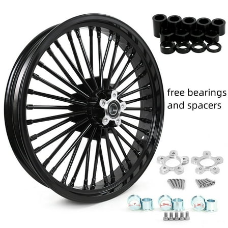 21x3.5 Fat Spoke Front Wheel Spacers for Harley Touring Road King Electra Street Glide 2000-2007