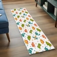 thumbnail image 4 of Dinosaurs Runner Rugs 2x6 ft Cartoon Green Orange Blue Yellow Dinosaurs Washable Hallway Rugs Non-Slip Floor Mats Absorbent Carpet Bedside Runners for Bedroom Kitchen Bathroom Laundry Room, 4 of 9