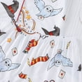 thumbnail image 6 of MAIHAN Cute Pjs for Women Short Sleeve Silky Pj Short Set Summer Soft Pajamas Set Button Down Short Sleeve with Ruffle Shorts Pjs with Lounge Summer Shorts Set(White#02,L), 6 of 6