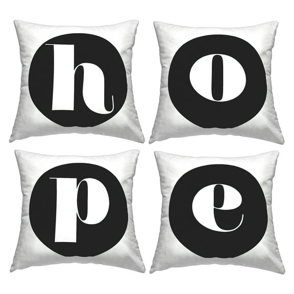 Stupell Industries Hope Initial Letters Decorative Printed Throw Pillow, 18 x 18