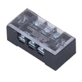 thumbnail image 4 of Wire Barrier Block Terminal Strip, TB Fixed 15A Brass Professional Easy Installation Dual Row Terminal Strip 5pcs  for Tunnel Power Distribution for Lighting 3 Bits 1503,4 Bits, 4 of 7