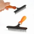 thumbnail image 2 of Dog rake deshedding dematting Brush Comb - Undercoat rake for Dogs, Cats, matted, Short,Long Hair Coats - Brush for Shedding, Double Row Stainless Steel pins, 2 of 8
