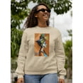thumbnail image 2 of Pastell Side Profile Portrait Sweatshirt Women -David Coleman Jr Designs, Female Small, 2 of 4