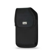 Black Heavy Duty Rugged Metal Clip Case fits LG Classic Flip Phone