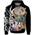 thumbnail image 3 of Ropa de otoño para hombre, sudadera holgada gótica con capucha, ropa Y2k, sudadera con estampado de zorro y lobo, sudadera con capucha para hombre, ropa urbana Harajuku, 3 of 4