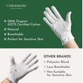 thumbnail image 3 of Guantes hidratantes de algodón orgánico Cottonnerie, talla mediana, 4 pares, 3 of 6