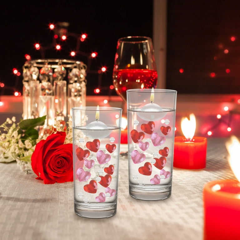 Valentine's Day Vase Filler Wedding Decor Heart Pearl Water Gel Bead  Floating Candles Centerpiece For Candle for Candle Holder - AliExpress