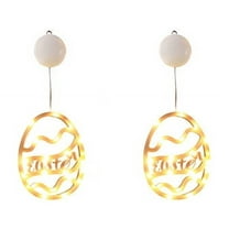 Easter Window Lights, Egg Bunny Light Sign 2 Pack Hanging for Easter Party LED Neon String Lights Easter Gnome Decorations for Indoor Home Door Wall Spring Decor (2)