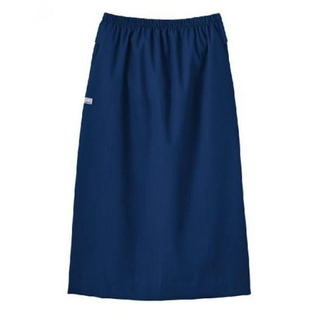 014 Fundamentals - Fundamentals by White Swan Women's Elastic Waist Solid Scrub Skirt XXX-Large Navy