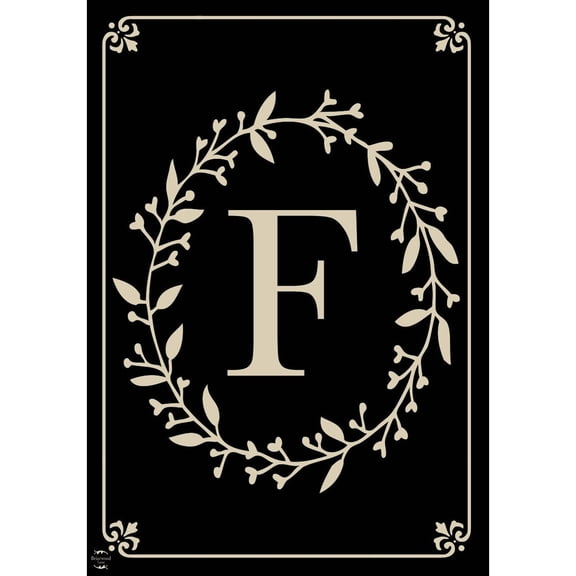 Briarwood Lane Everyday Garden Flag 12x18 For Outdoor Briarwood Lane Classic Monogram Letter F Garden Flag Flags For Outside