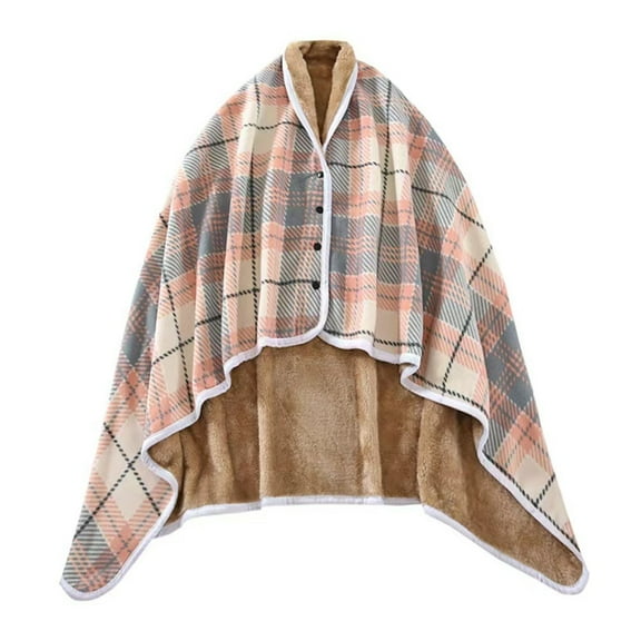 Wearable Blanket Poncho Office Work Warm Cozy Shawl Blanket,Plush Cape Wrap for Adults 80*130cm A gift for the elderly