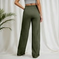 thumbnail image 4 of Gyexs Women's Wide Leg Sweatpants Fall Drawstring Elastic Pants Casual Loose Yoga Pants Women's Fashion, Green, Size M, 4 of 6