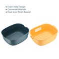 thumbnail image 3 of Unique Bargains Kitchen Colander Food Strainer Bowl Sets 2PCS, Multifunction Plastic Washing Bowl and Strainer-Blue, 3 of 6