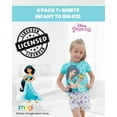 Princess Jasmine Belle Cinderella Infant Baby Girls 4 Pack TShirts