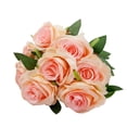 thumbnail image 1 of Flores artificiales de seda Sunnimix 9 CABEZAS Decoraciones florales falsas de la boda de San Valentín Rosa claro 41cm, 1 of 8