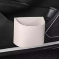 thumbnail image 2 of Car Trash Can, Artificial Leather Garbage Organizer for Any Cars, Easy-to-Install Automotive Garbage Bin for Home, Office (White), 2 of 3