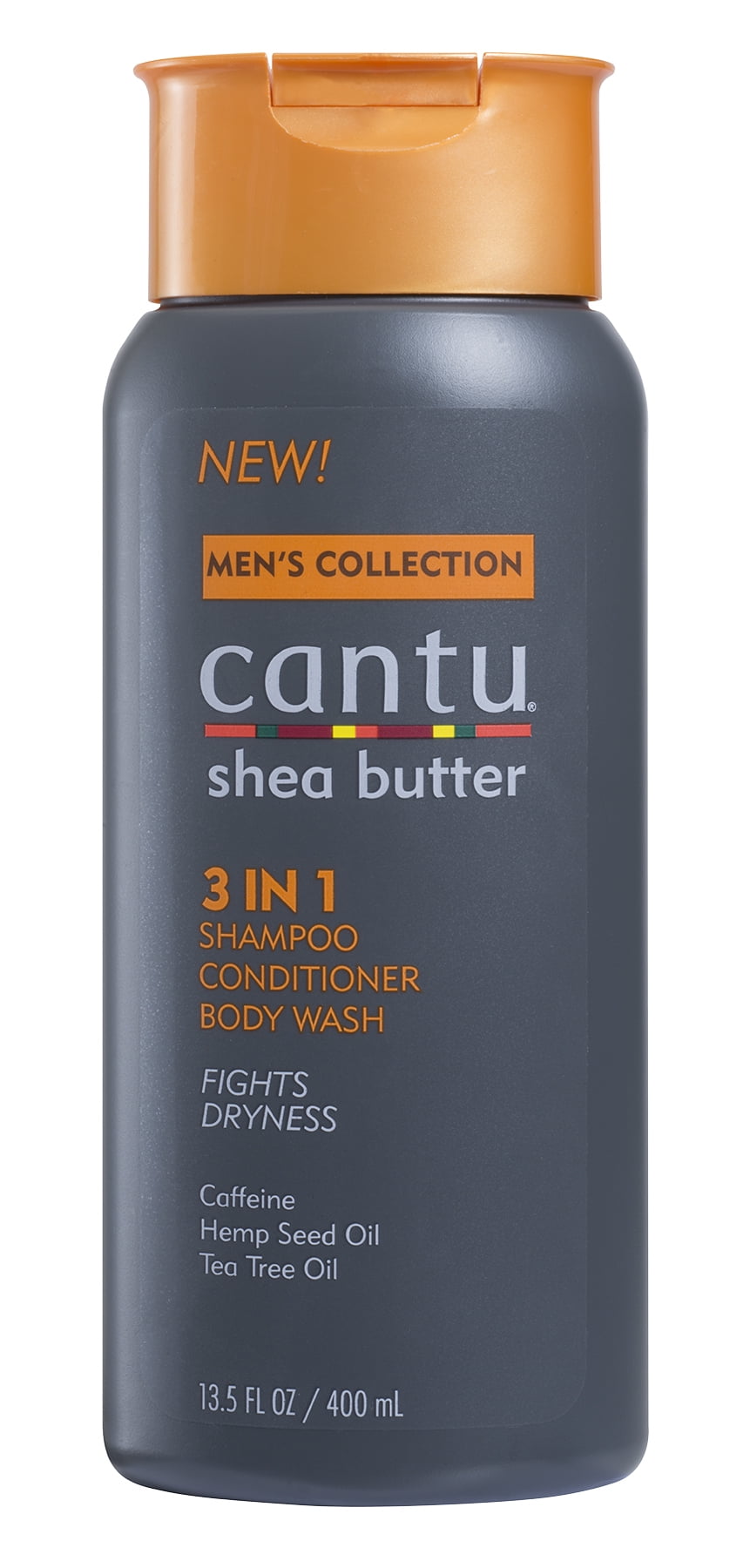 Cantu Men's 3-in-1 Shampoo, Conditioner, and Bodywash, 13.5 oz