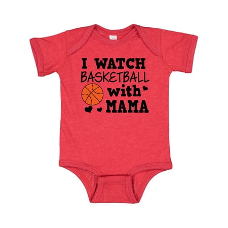 

Inktastic I Watch Basketball with Mama Gift Baby Boy Bodysuit