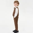 thumbnail image 4 of Conjunto de ropa para bebés y niños 2-3T con chaleco, pantalones, camisa y pajarita, 4 of 7