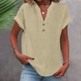 thumbnail image 2 of Linen Tank Tops for Women 2026 Summer Vacation Lounge Tops Loose Fit Sleeveless Scoop Neck Camisole Shirt Lightweight, 2 of 6