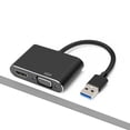 thumbnail image 4 of Naierhg USB3 0 to compatible VGA Video Adapter compatible Cable 2 in 1 Plug And Play High Speed Signal Transfer Portable 1080P 60HZ High Clarity Black, 4 of 7