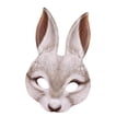 thumbnail image 1 of Accessoire de Costume Cosplay Demi-Visage de Pâques Rabbit Couvre-Chef Adultes Animal Blanc, 1 of 9