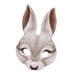 thumbnail image 1 of Máscara de conejo de media cara de Pascua Disfraz de Cosplay Novedad Adultos Sombrero Máscara de animal Máscara de cabeza para Mardi Gras , Blanco Hugo Cubierta de conejo, 1 of 9