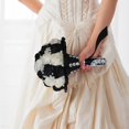 thumbnail image 4 of Royal Bridal Bouquet Handmade with Satin Roses & Pearls - Wedding Bouquet Holder for Bride and Bridesmaids, Rhinestone Wedding Flower Arrangements in Ivory White, 4 of 6