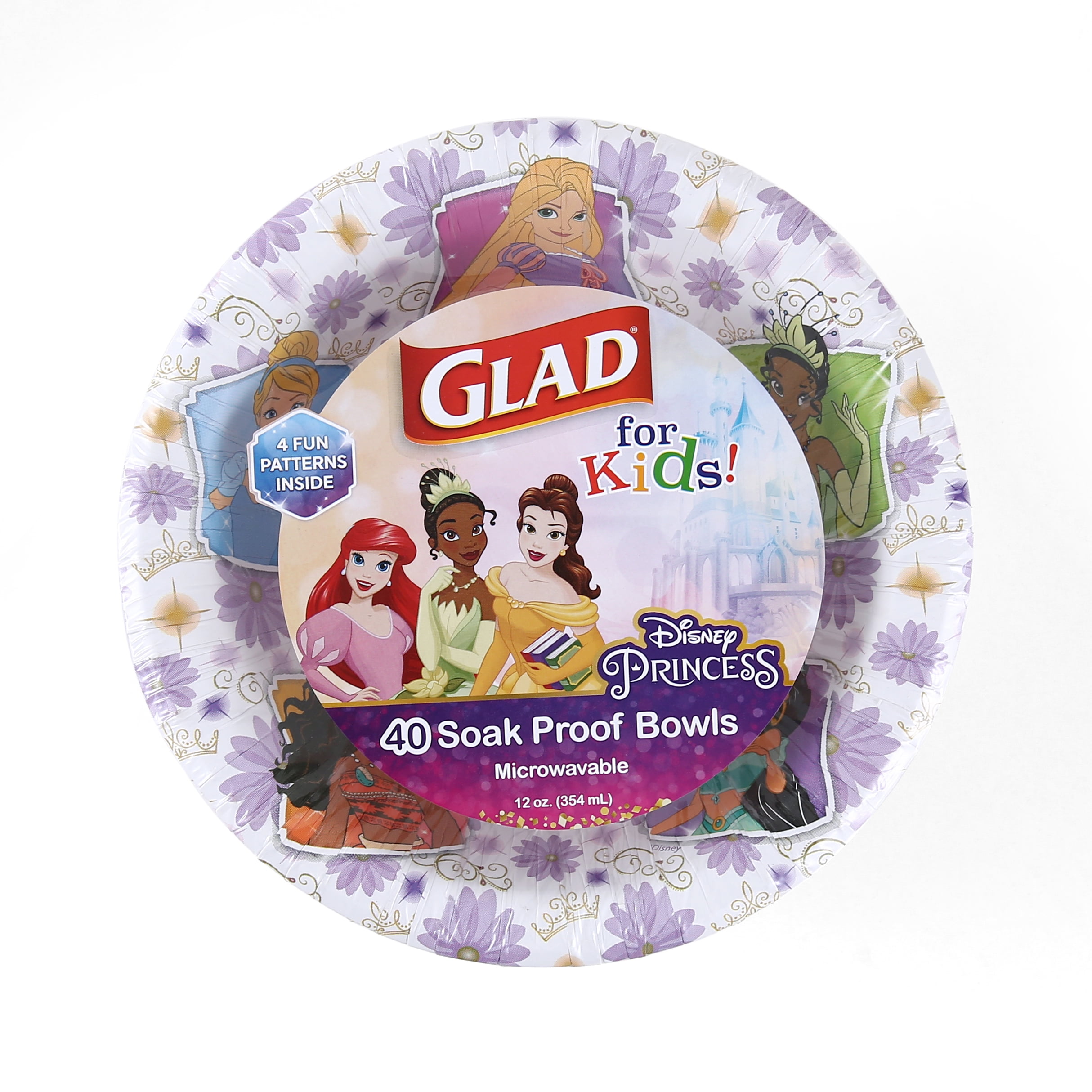 Glad for Kids - 10" Round Paper Plate - 30ct - Floral Frames - MIXED PACK