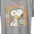 thumbnail image 3 of Peanuts - Retro Flower Rainbow - Women's Short Sleeve Graphic T-Shirt, 3 of 6