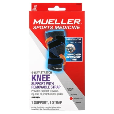 Mueller FIR 4 Way Stretch Knee Support with Straps SM/MD