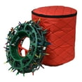 thumbnail image 3 of Simple Living 3 Reel Red Christmas Light Set Quilted Storage Bag, 3 of 5