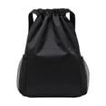 thumbnail image 2 of Drawstring Sports Backpack, Water-Resistant Nylon Gym Sack, Large Capacity Basketball Training Bag, Adjustable Shoulder Strap, Lightweight Outdoor Travel Duffel Storage Bag, 2 of 8