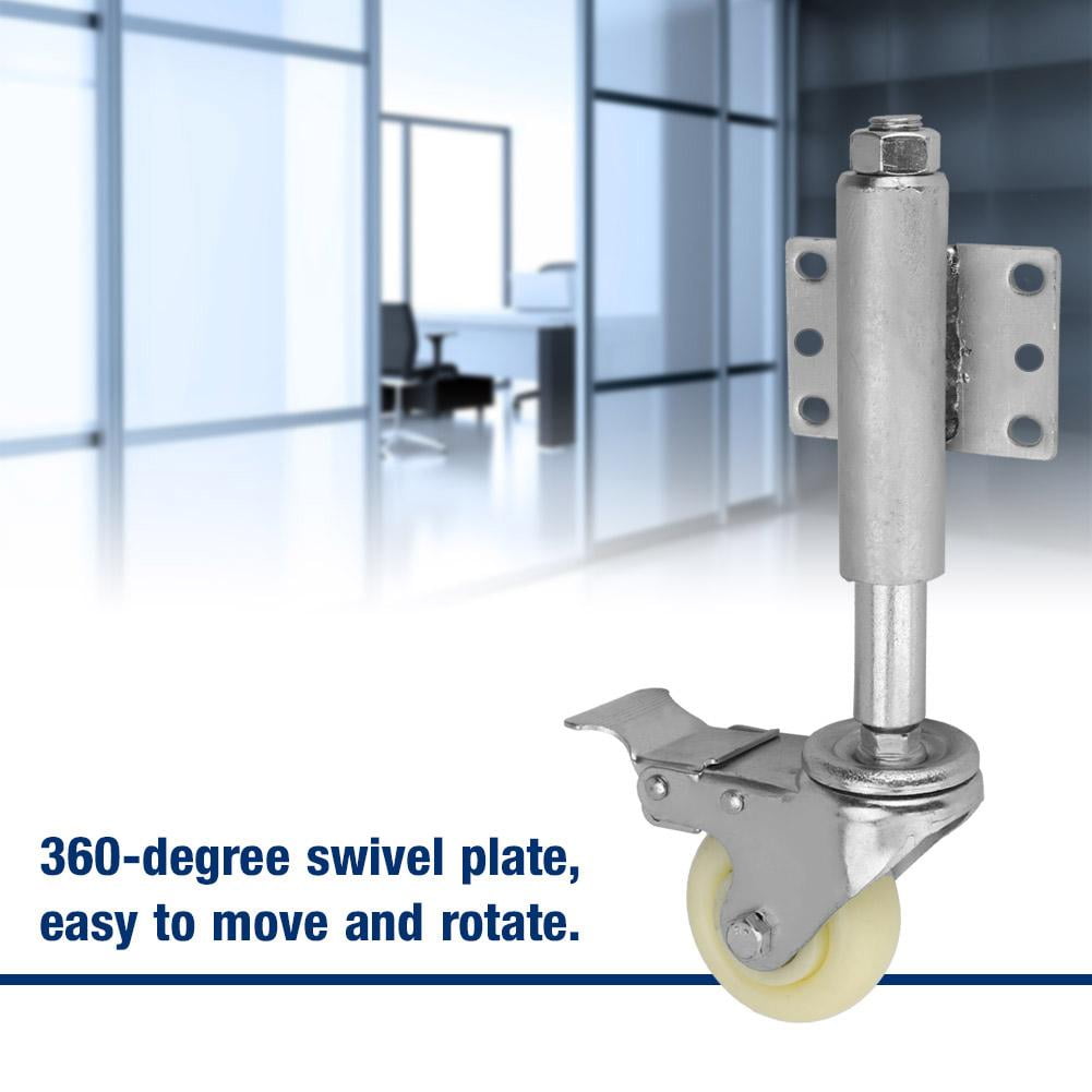 OTVIAP 3 Nylon Gate Wheel Spring Loaded Swivel Caster with Brake 220lbs