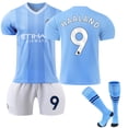 thumbnail image 1 of Football Shirt Kids Haaland Football Equipment Home Match Kids Boys Jersey Tracksuit Jersey+Shorts+Socks, 1 of 2