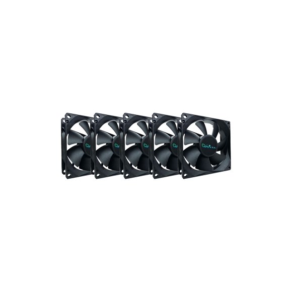 Apevia Af58S-Bk 80 Mm Molex De 4 Pines + Ventilador De Caja Negro Silencioso Para Placa Base De 3 Pines - Conecte A La Fuente De Alimentación O A La Placa Base (Paquete De 5)