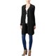 thumbnail image 1 of INC Womens Ruffled Duster Cardigan Suéter, Negro, Grande I-N-C Cárdigan, 1 of 1